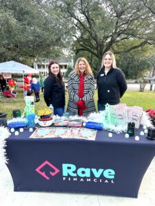 Rave Financial Credit Union employees volunteer at Tyler County's Santa's Workshop.