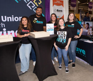 Rave Financial Credit Union employees attend the Workforce Solutions of Southeast Texas Youth Career Expo