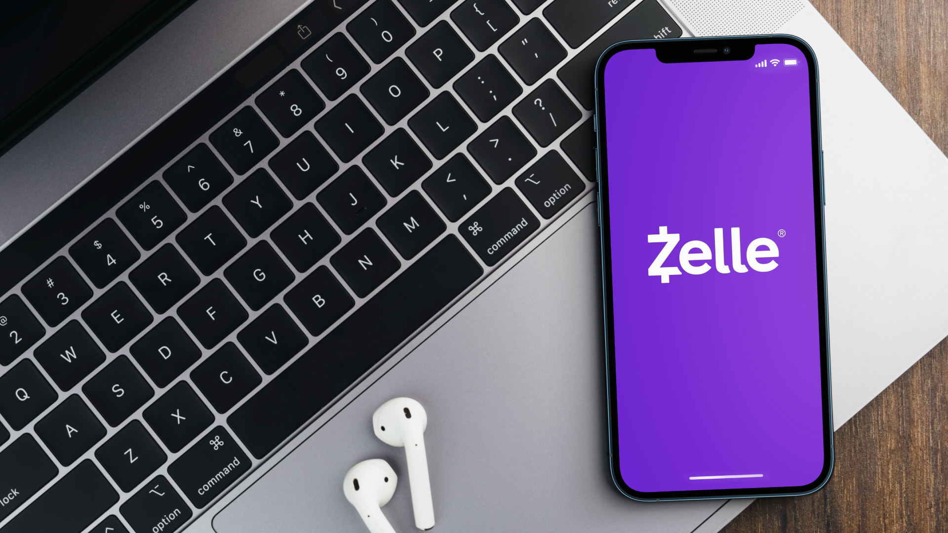 A phone screen with an open zelle app.