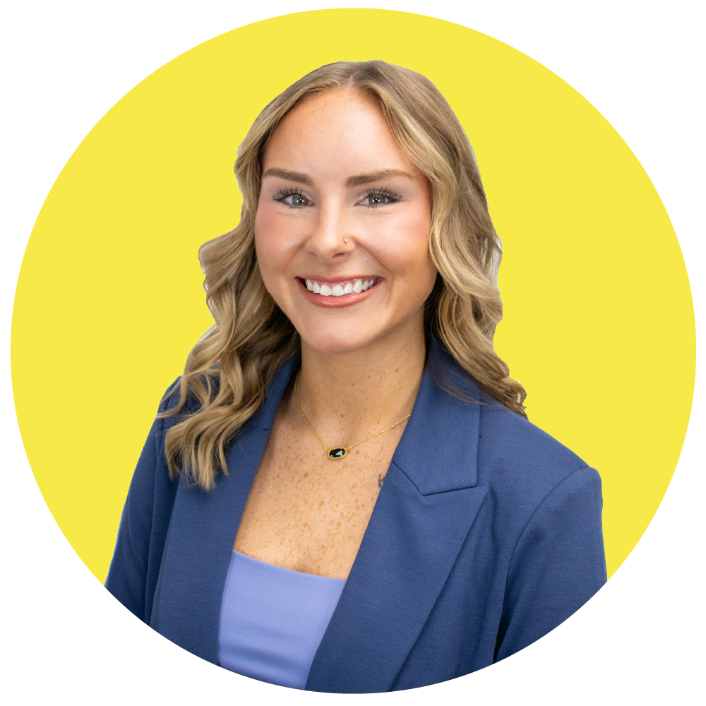 Photo of Miranda Moyers against a yellow background