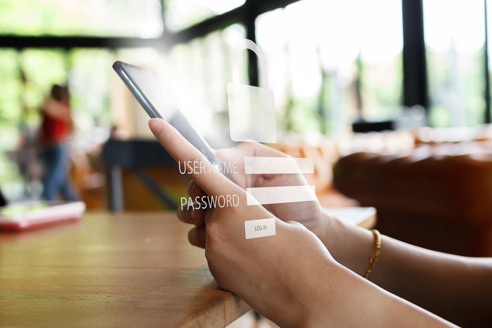 Person viewing their phone lock screen